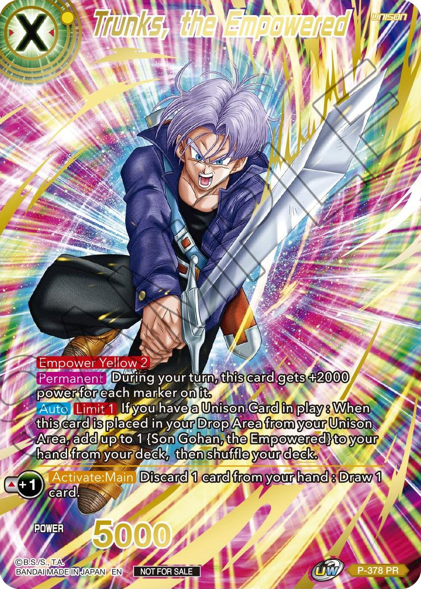 Trunks, the Empowered (Gold Stamped) (P-378) [Promotion Cards] | Black Swamp Games