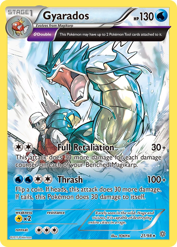 Gyarados (21/98) (Cosmos Holo) (Theme Deck Exclusive) [XY: Ancient Origins] | Black Swamp Games
