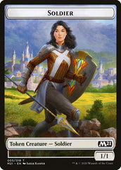 Cat (011) // Soldier Double-Sided Token [Core Set 2021 Tokens] | Black Swamp Games