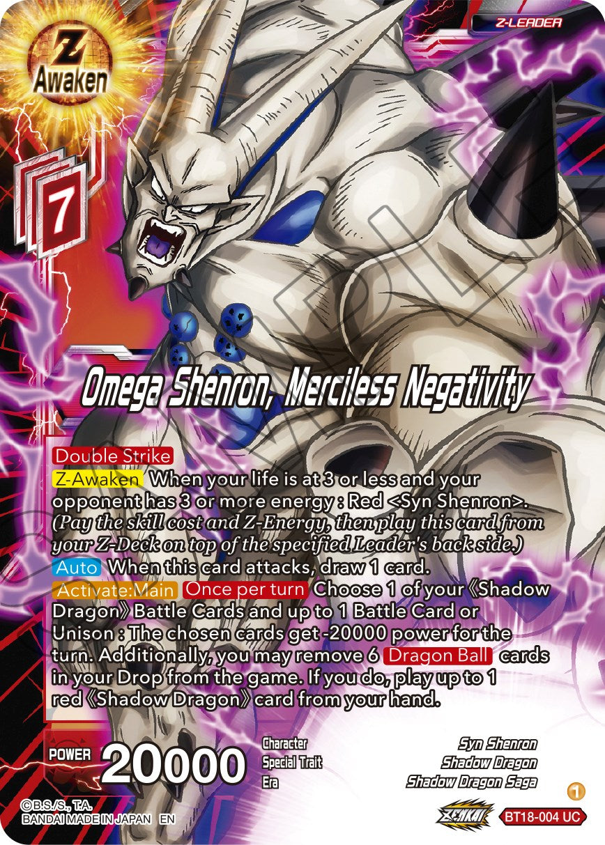 Omega Shenron, Merciless Negativity (BT18-004) [Dawn of the Z-Legends] | Black Swamp Games