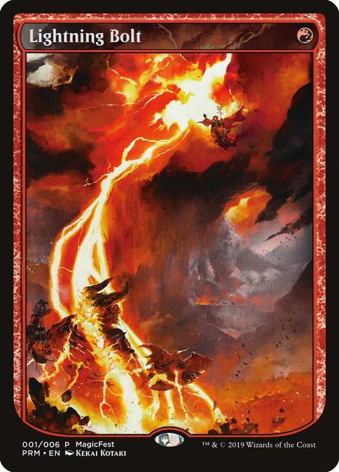 Lightning Bolt (Textless) [MagicFest 2019] | Black Swamp Games