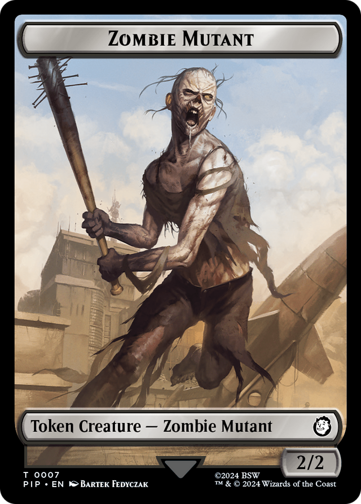 Zombie Mutant // Copy Double-Sided Token [Fallout Tokens] | Black Swamp Games