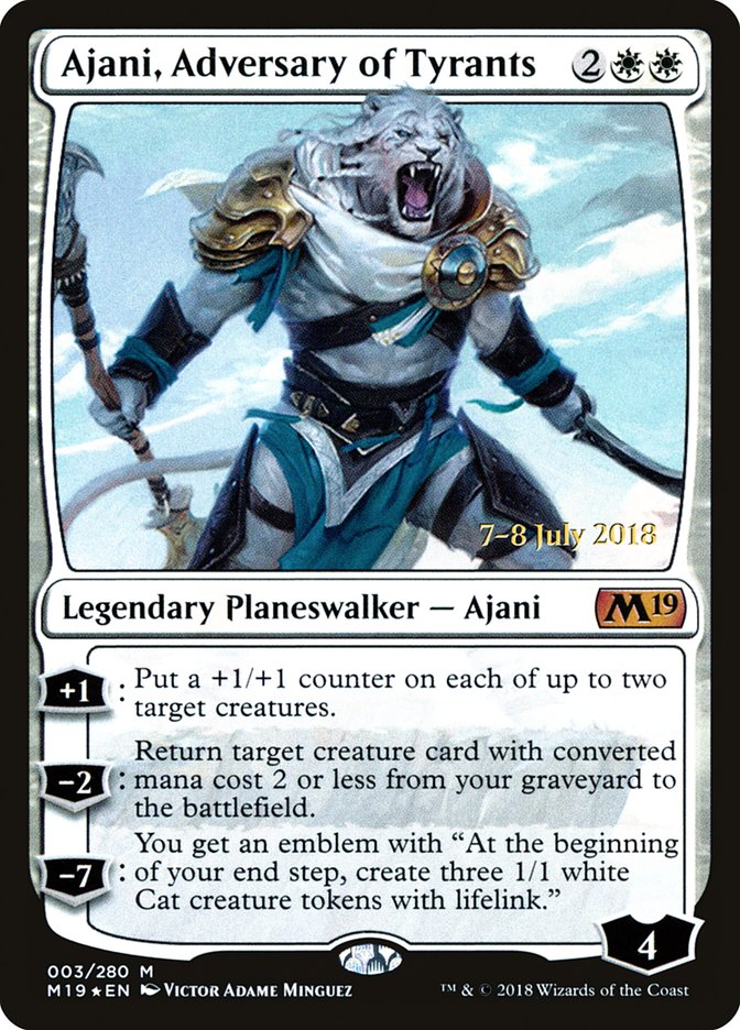 Ajani, Adversary of Tyrants [Core Set 2019 Prerelease Promos] | Black Swamp Games
