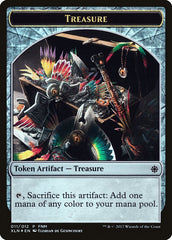 Dinosaur // Treasure Double-Sided Token [Friday Night Magic 2017] | Black Swamp Games