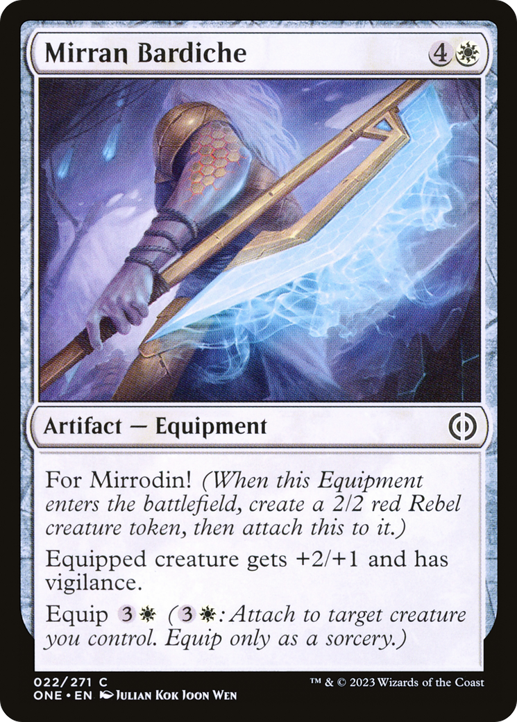 Mirran Bardiche [Phyrexia: All Will Be One] | Black Swamp Games