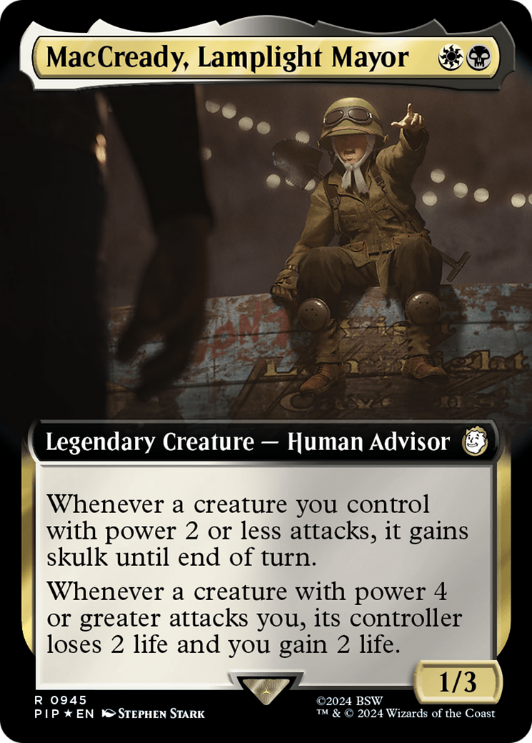 MacCready, Lamplight Mayor (Extended Art) (Surge Foil) [Fallout] | Black Swamp Games