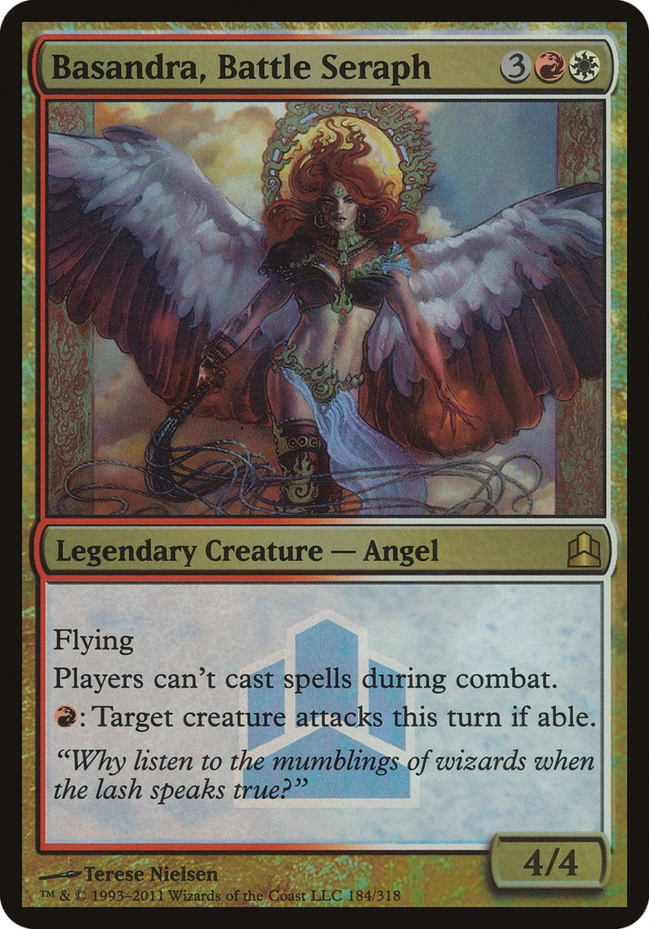 Basandra, Battle Seraph (Launch) (Oversized) [Commander 2011 Oversized] | Black Swamp Games
