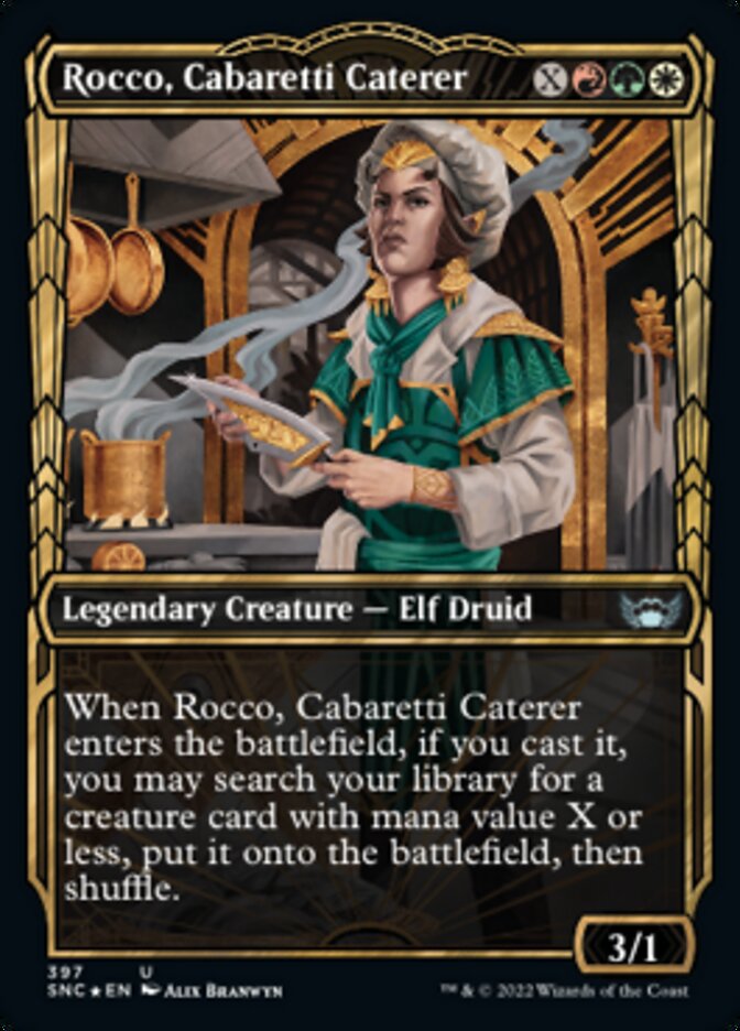 Rocco, Cabaretti Caterer (Showcase Golden Age Gilded Foil) [Streets of New Capenna] | Black Swamp Games