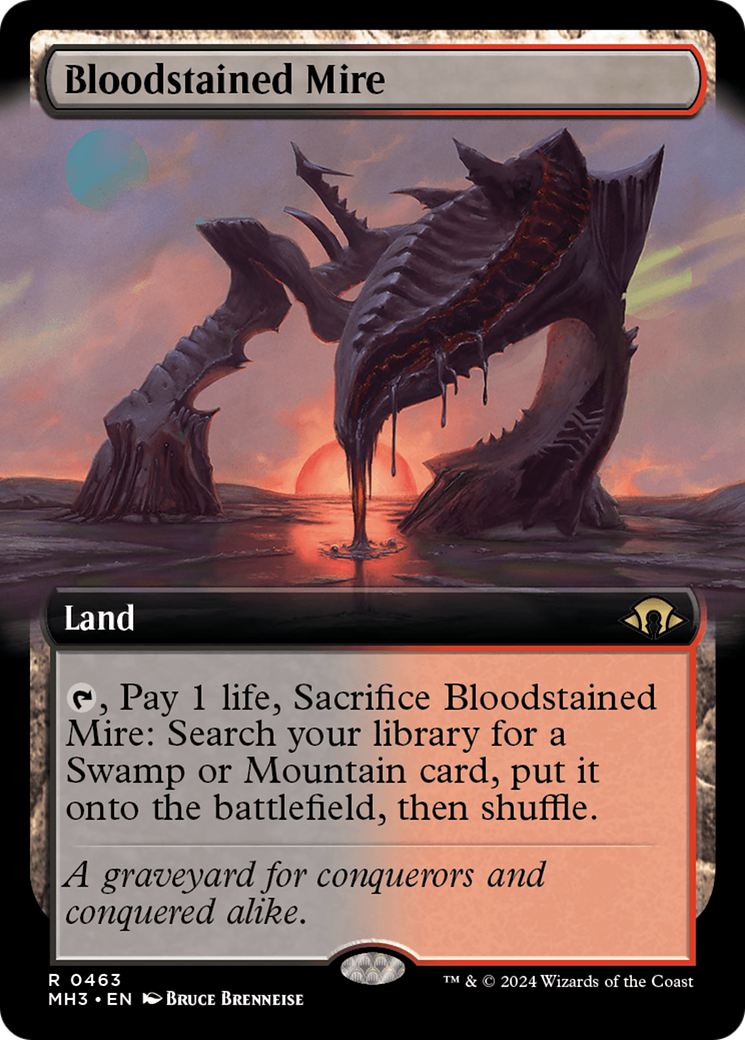 Bloodstained Mire (Extended Art) [Modern Horizons 3] | Black Swamp Games