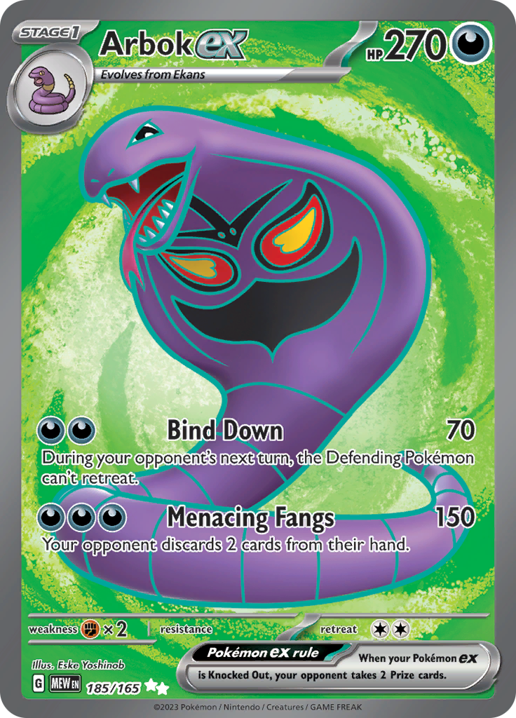 Arbok ex (185/165) [Scarlet & Violet: 151] | Black Swamp Games