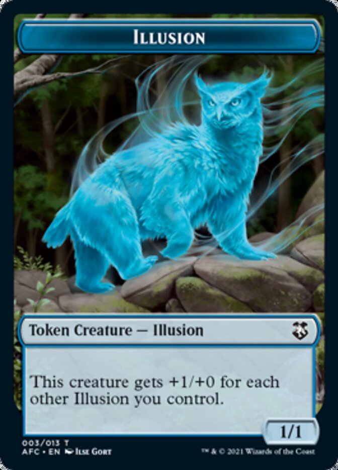 Champion of Wits // Illusion Double-Sided Token [Dungeons & Dragons: Adventures in the Forgotten Realms Commander Tokens] | Black Swamp Games