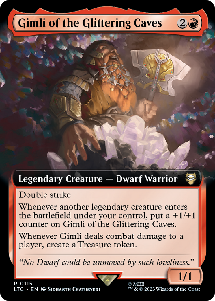 Gimli of the Glittering Caves (Extended Art) [The Lord of the Rings: Tales of Middle-Earth Commander] | Black Swamp Games