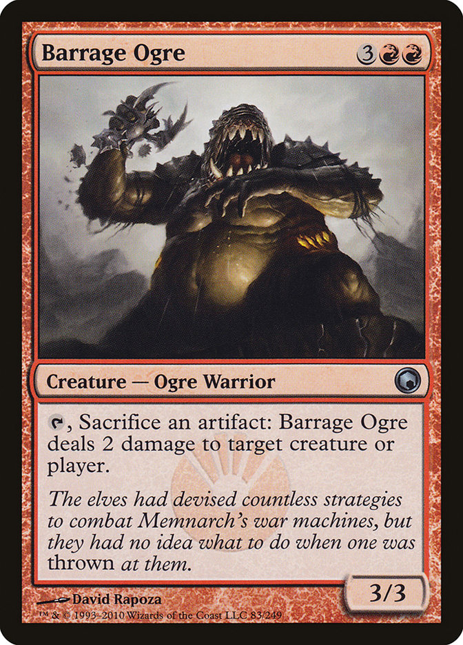 Barrage Ogre [Scars of Mirrodin] | Black Swamp Games