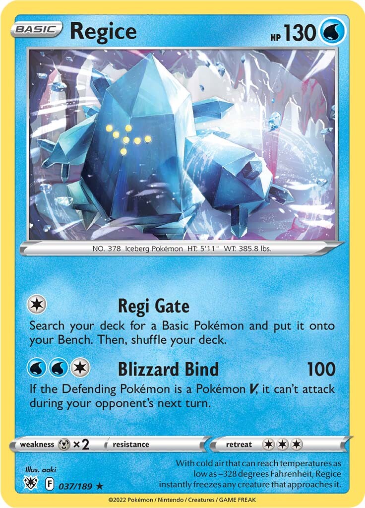 Regice (037/189) [Sword & Shield: Astral Radiance] | Black Swamp Games