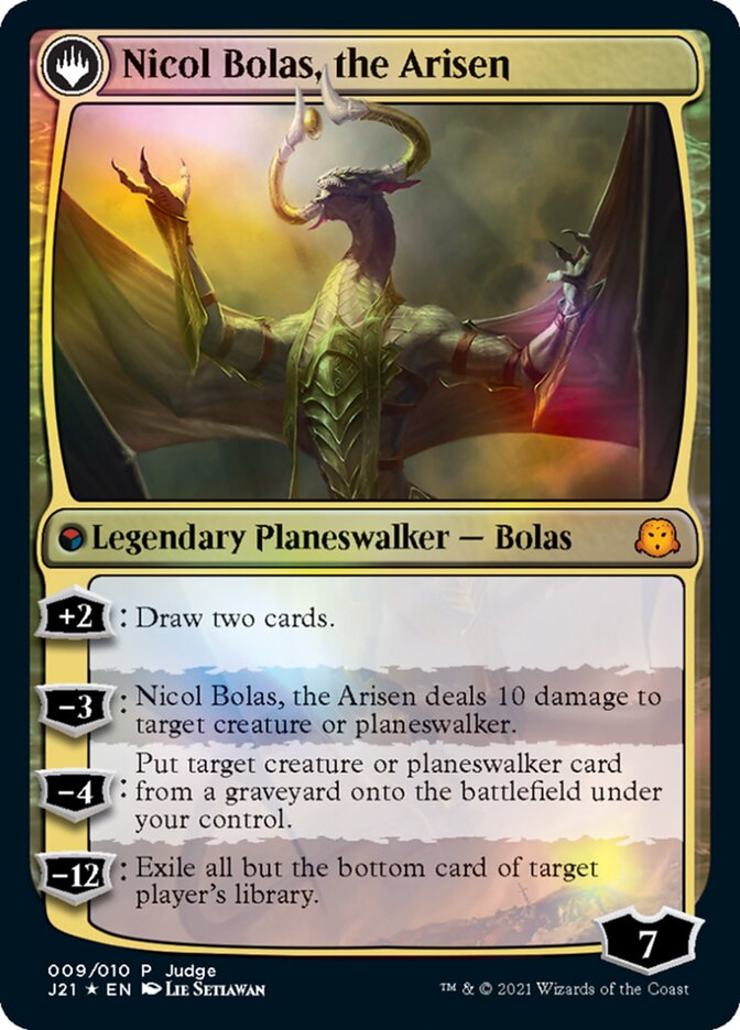 Nicol Bolas, the Ravager // Nicol Bolas, the Arisen [Judge Gift Cards 2021] | Black Swamp Games
