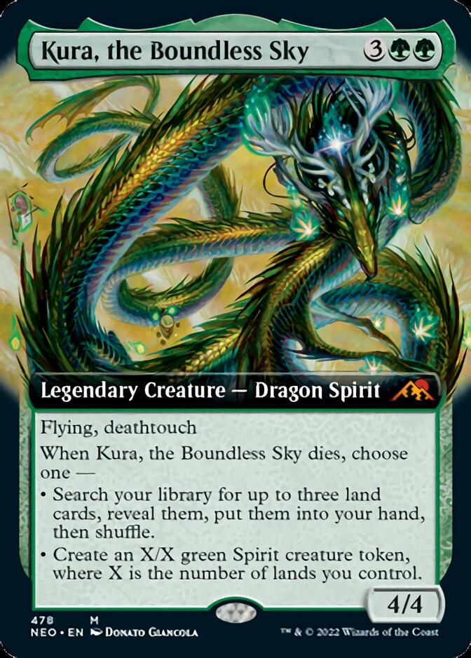 Kura, the Boundless Sky (Extended Art) [Kamigawa: Neon Dynasty] | Black Swamp Games