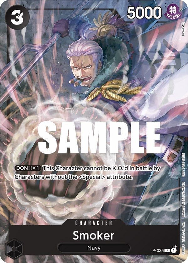 Smoker (Pre-Release) [One Piece Promotion Cards] | Black Swamp Games