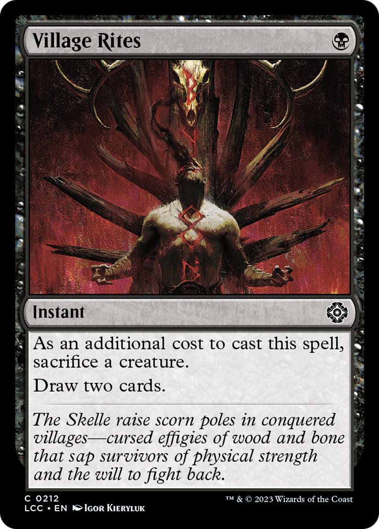 Village Rites [The Lost Caverns of Ixalan Commander] | Black Swamp Games
