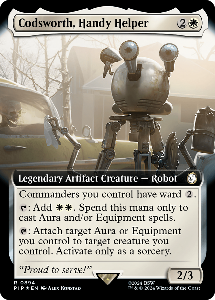 Codsworth, Handy Helper (Extended Art) (Surge Foil) [Fallout] | Black Swamp Games