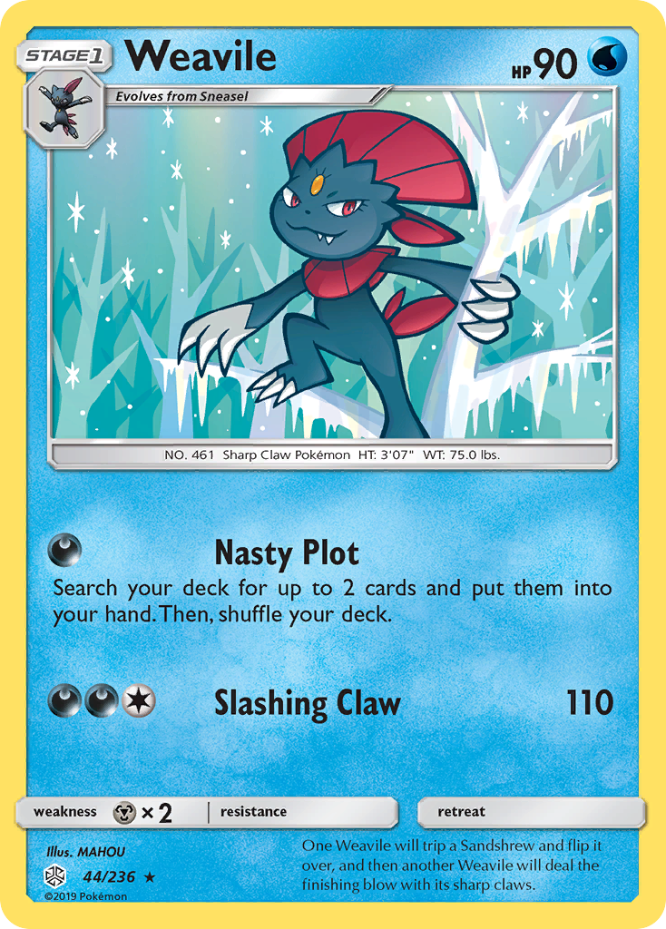 Weavile (44/236) [Sun & Moon: Cosmic Eclipse] | Black Swamp Games