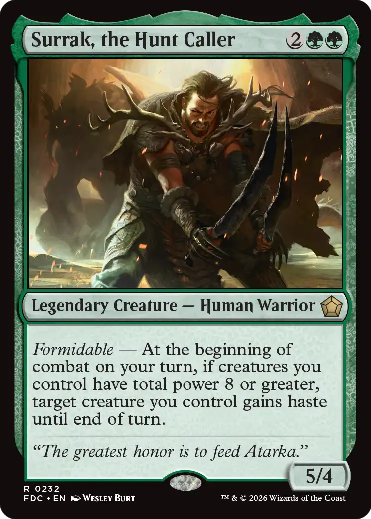 Surrak, the Hunt Caller [Foundations Commander] | Black Swamp Games