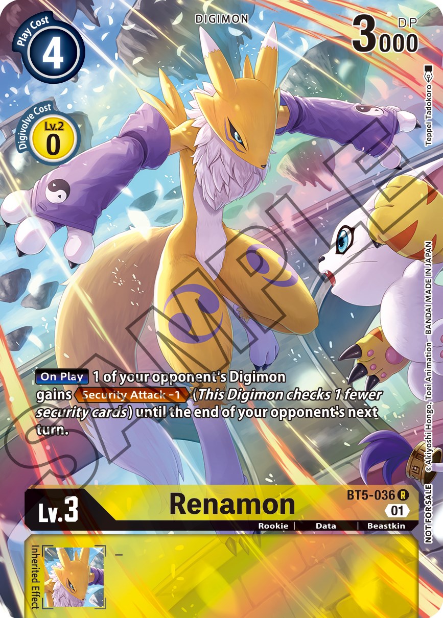 Renamon [BT5-036] (Tamer's Card Set 1) [Battle of Omni Promos] | Black Swamp Games