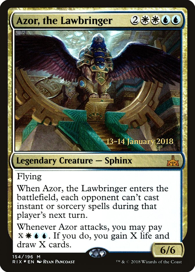 Azor, the Lawbringer [Rivals of Ixalan Prerelease Promos] | Black Swamp Games