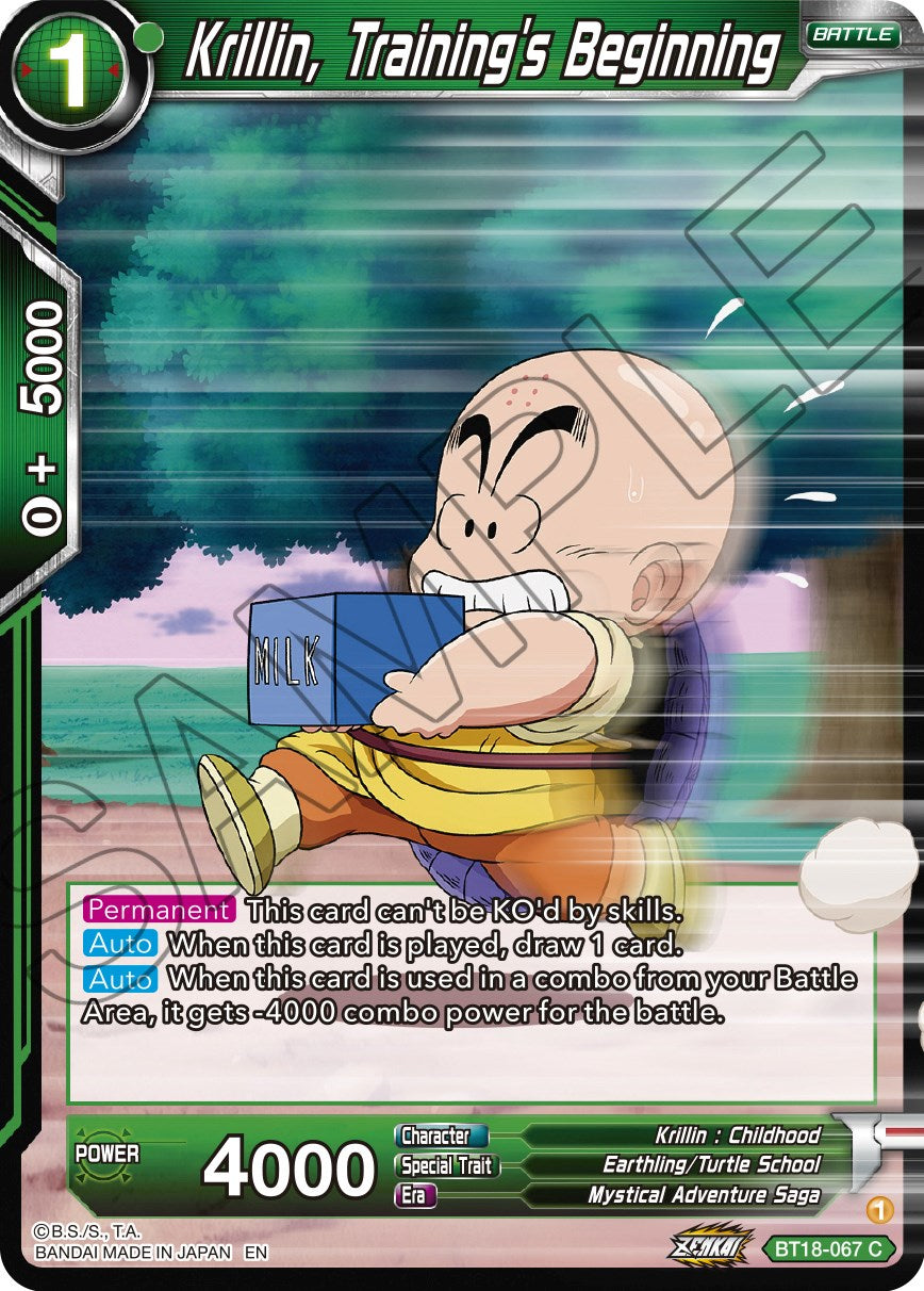 Krillin, Training's Beginning (BT18-067) [Dawn of the Z-Legends] | Black Swamp Games