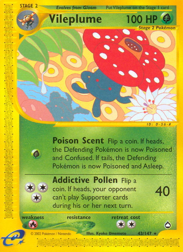 Vileplume (43/147) [Aquapolis] | Black Swamp Games
