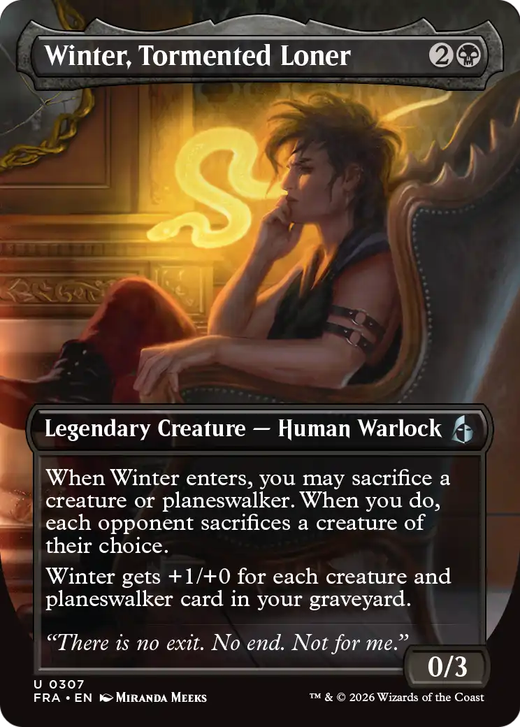 Winter, Tormented Loner (Borderless) [Reality Fracture] | Black Swamp Games