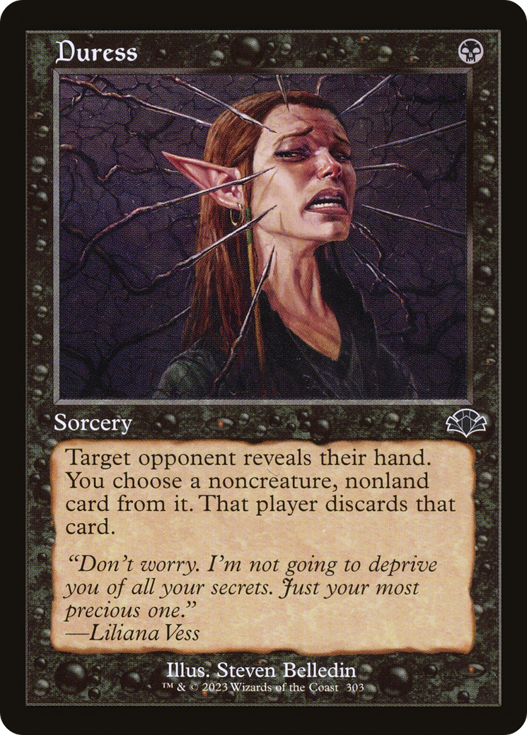 Duress (Retro) [Dominaria Remastered] | Black Swamp Games