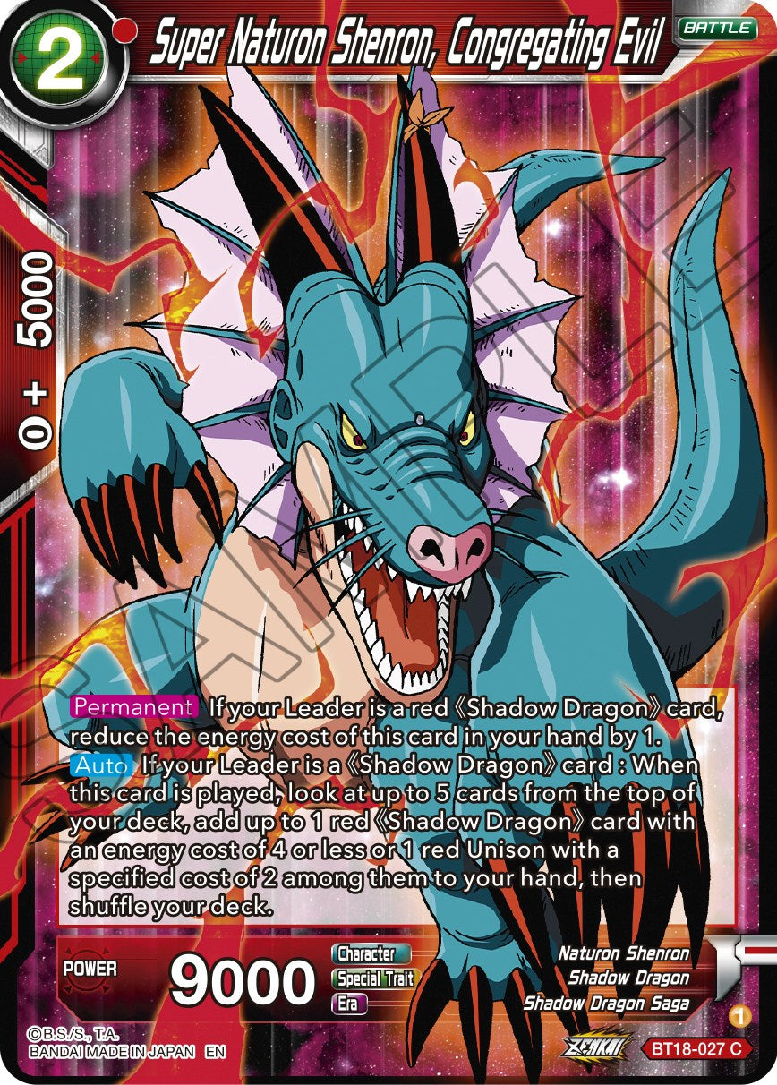 Super Naturon Shenron, Congregating Evil (BT18-027) [Dawn of the Z-Legends] | Black Swamp Games