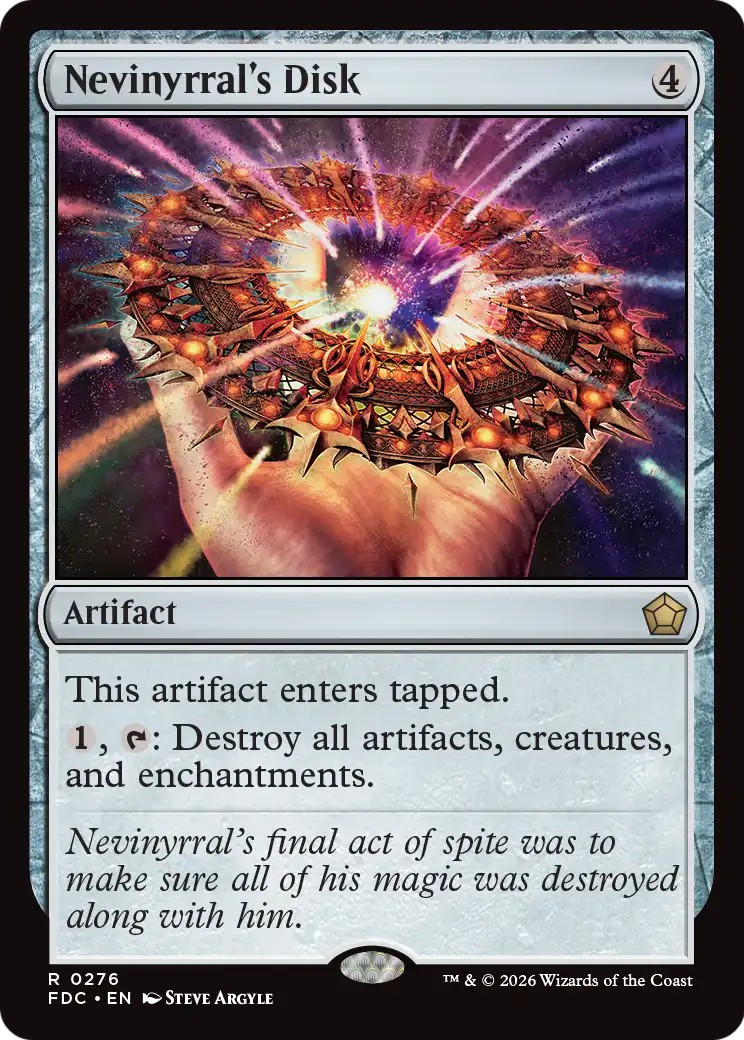 Nevinyrral's Disk [Foundations Commander] | Black Swamp Games