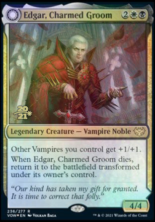 Edgar, Charmed Groom // Edgar Markov's Coffin [Innistrad: Crimson Vow Prerelease Promos] | Black Swamp Games