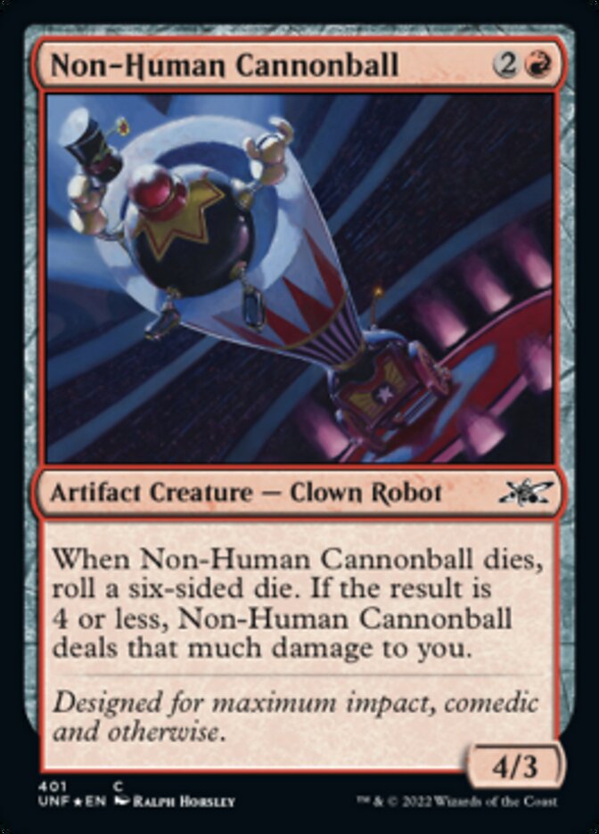 Non-Human Cannonball (Galaxy Foil) [Unfinity] | Black Swamp Games