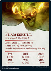 Flameskull Art Card [Dungeons & Dragons: Adventures in the Forgotten Realms Art Series] | Black Swamp Games