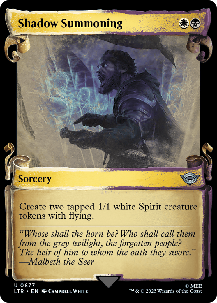 Shadow Summoning [The Lord of the Rings: Tales of Middle-Earth Showcase Scrolls] | Black Swamp Games