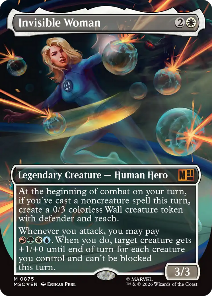 Invisible Woman (Borderless) (Surge Foil) [Marvel Super Heroes Commander] | Black Swamp Games