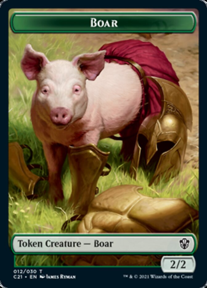 Hydra // Boar Double-Sided Token [Commander 2021 Tokens] | Black Swamp Games