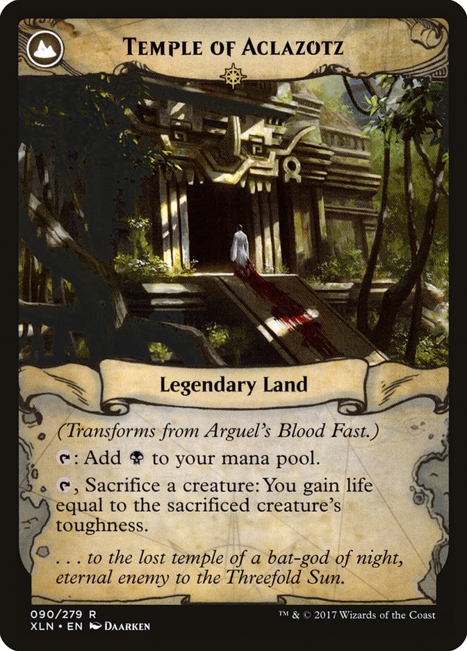 Arguel's Blood Fast // Temple of Aclazotz [Ixalan] | Black Swamp Games