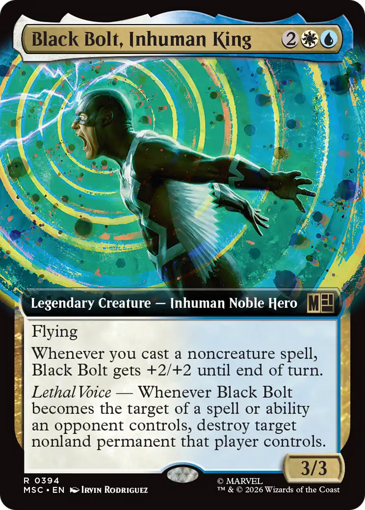 Black Bolt, Inhuman King (Extended Art) [Marvel Super Heroes Commander] | Black Swamp Games