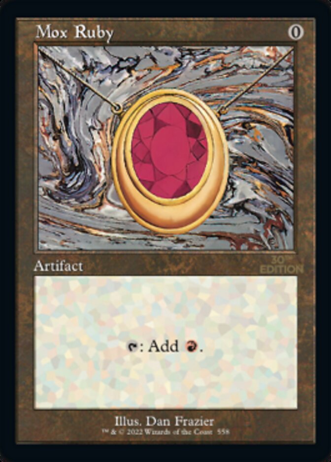 Mox Ruby (Retro) [30th Anniversary Edition] | Black Swamp Games