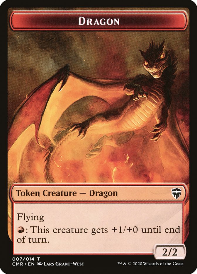 Dragon // Treasure Double-Sided Token [Commander Legends Tokens] | Black Swamp Games