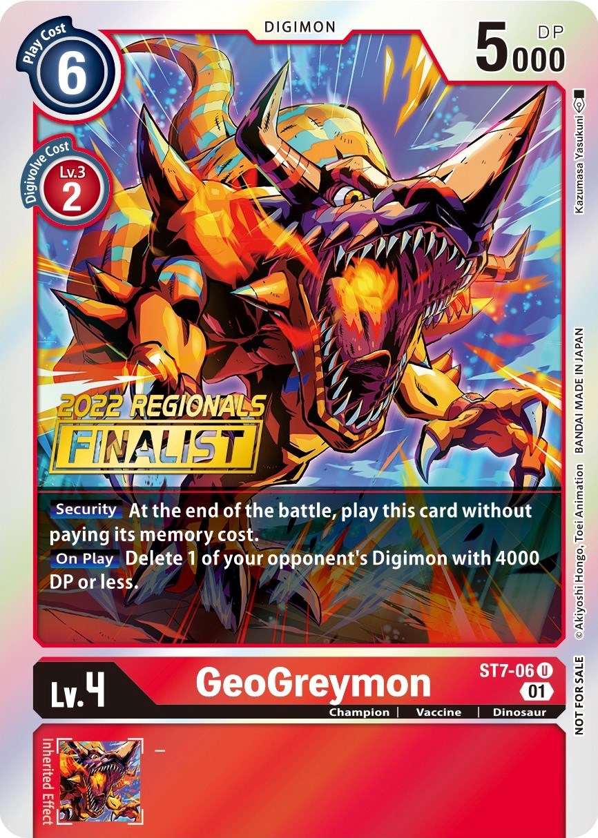 GeoGreymon [ST7-06] (2022 Championship Offline Regional) (Online Finalist) [Starter Deck: Gallantmon Promos] | Black Swamp Games