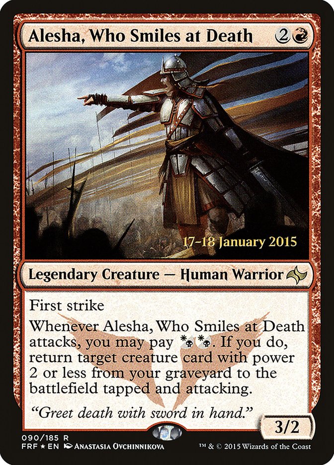 Alesha, Who Smiles at Death [Fate Reforged Prerelease Promos] | Black Swamp Games