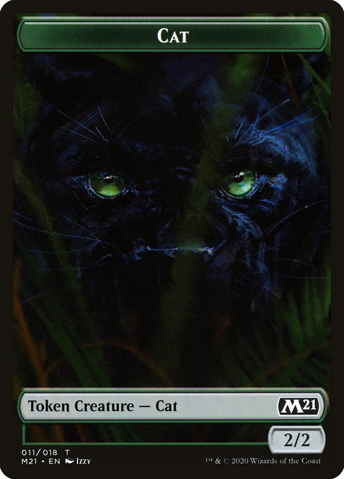 Beast // Cat (011) Double-Sided Token [Core Set 2021 Tokens] | Black Swamp Games