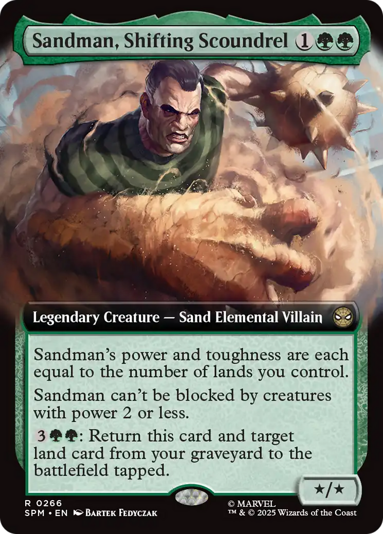 Sandman, Shifting Scoundrel (Extended Art) [Marvel's Spider-Man] | Black Swamp Games