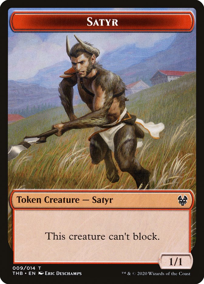 Elemental // Satyr Double-Sided Token [Theros Beyond Death Tokens] | Black Swamp Games