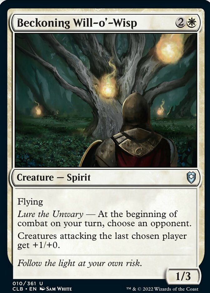 Beckoning Will-o'-Wisp [Commander Legends: Battle for Baldur's Gate] | Black Swamp Games