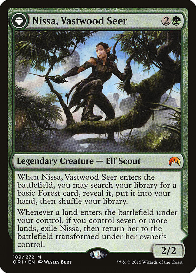 Nissa, Vastwood Seer // Nissa, Sage Animist [Magic Origins] | Black Swamp Games